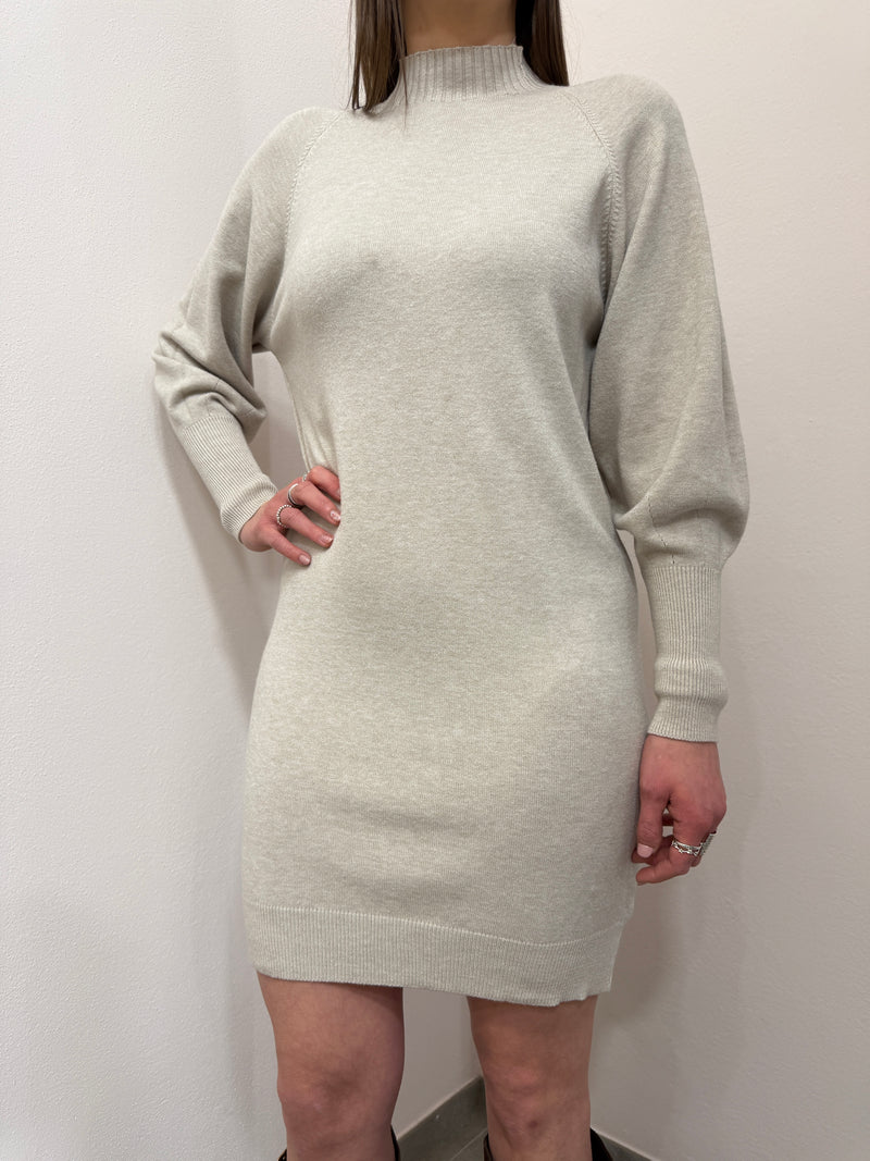 Abito in maglia color sabbia