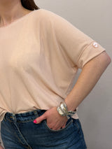 Maglia mezza manica Kontatto rosa cipria