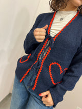 Cardigan corto Love Blu