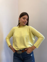 Maglia collo cratere giallo burro  Kontatto