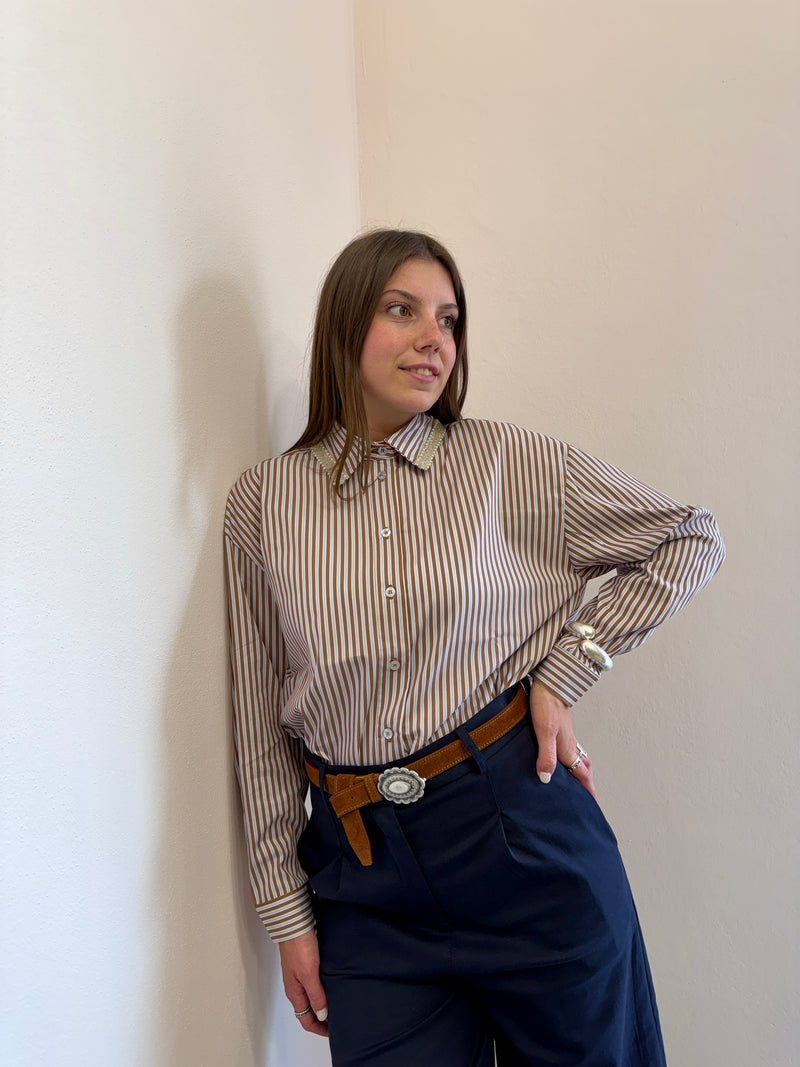 Camicia strass e perle Susy Mix