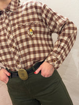 Camicia a quadretti terra