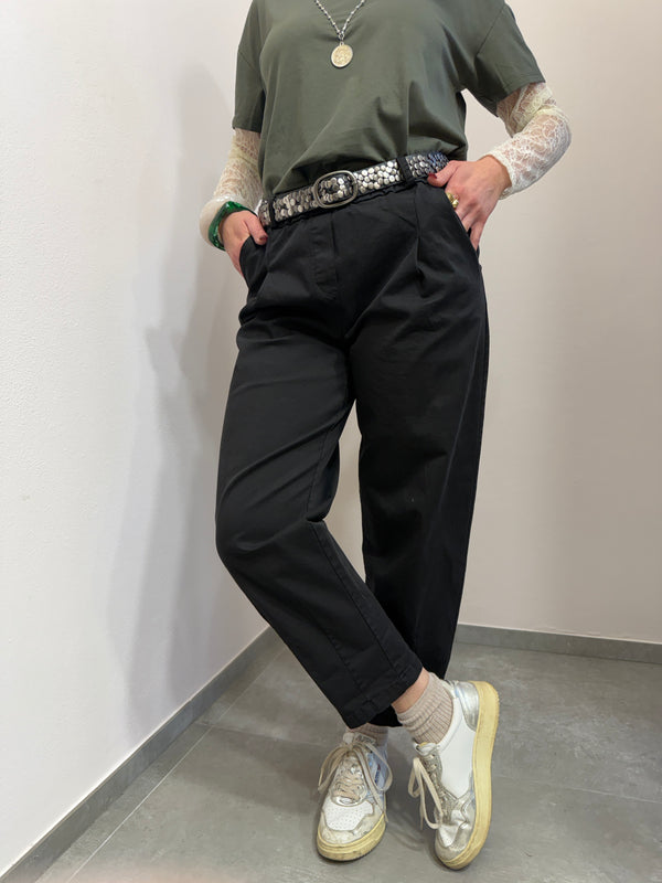 Pantalone straight fit nero