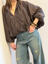 Camicia ampia, Kontatto color Kakao