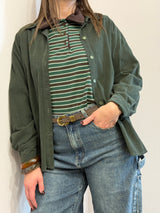 Camicia in velluto verde
