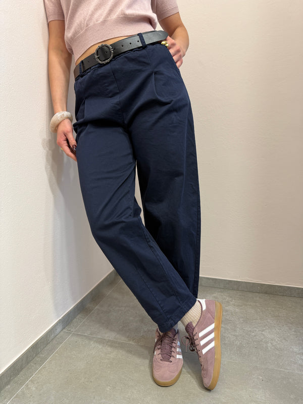 Pantaloni navy straight fit