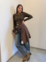 Camicia check marrone Susy Mix