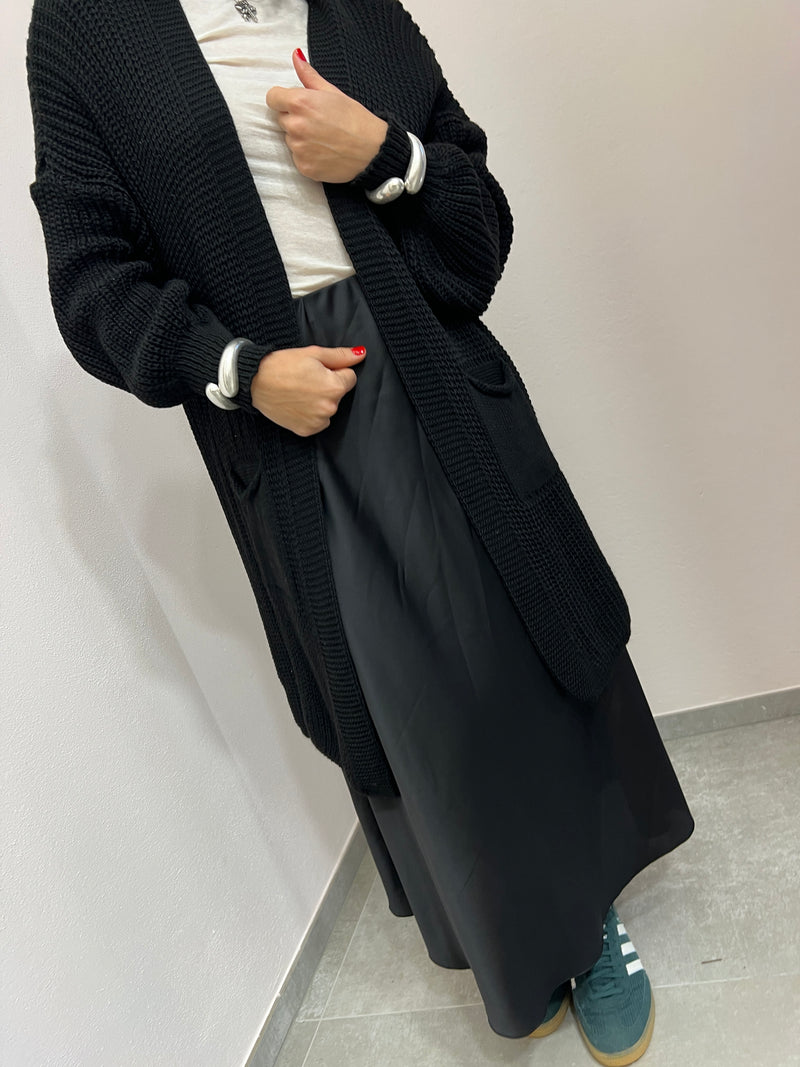 Cardigan lungo nero