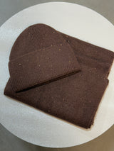 Completo sciarpa/cuffia micro paillettes