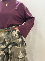Maglia basic prugna , maniche ampie - Tensione in