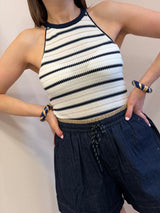 Canotta a righe in maglia- Art Love
