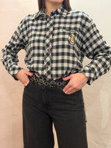 Camicia a quadretti nero/grigio