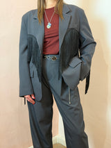 Maglia a maniche lunghe in misto lana e lyocell , bordeaux - Lumina