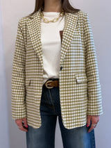 Blazer vichy a quadretti verde pistacchio