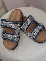 Ciabatta gioiello blu Denim