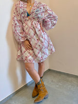 Abito Burgundy check Glamorous