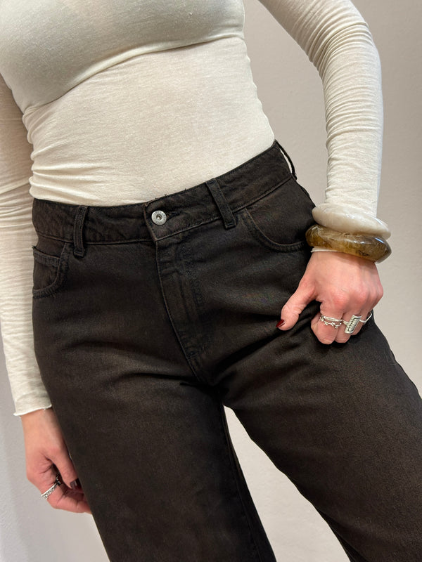 Denim carrot fit diamante Kontatto moro