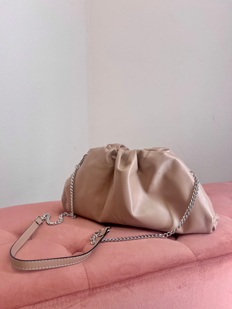 Borsa maxi clutch in pelle