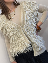 Gilet punto pannocchia sfrangiato