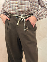 Pantaloni wide-leg – Marrone scuro
