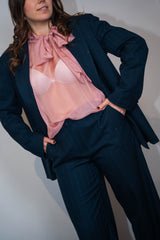 Giacca-Blazer gessata paillettes Kontatto