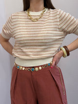 Maglia a Righe in Misto Lino e Cotone - Art Love