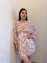 Abito Burgundy check Glamorous