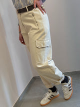 Pantalone cargo in tela di cotone Susy Mix