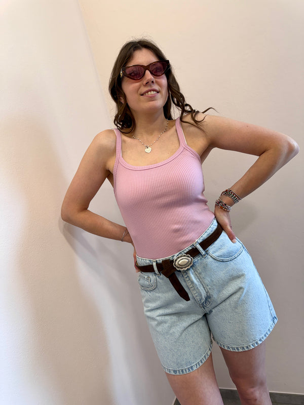 Body a costine rosa Kontatto
