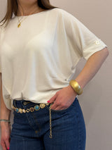 Maglia mezza manica Kontatto panna