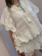 Camicia smanicata in sangallo - You Decide