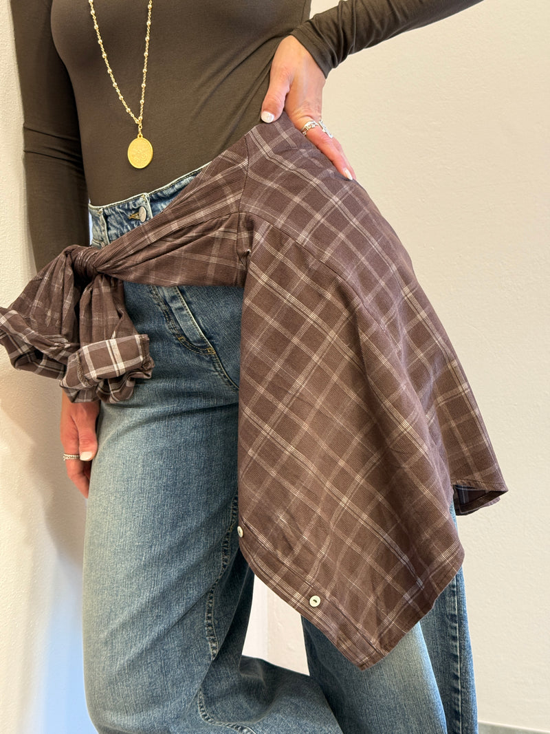 Camicia check marrone Susy Mix