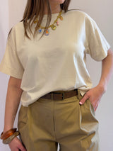 Maglia ampia, color crema - tensione in ￼