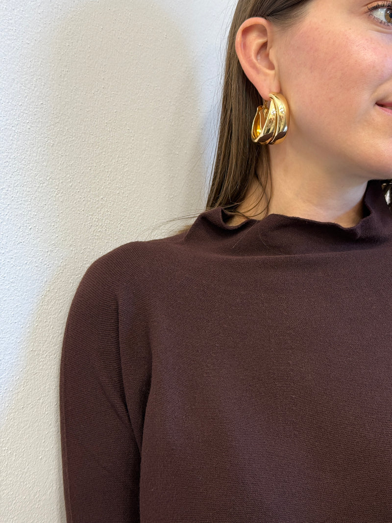 Maglia collo cratere mogano Kontatto