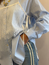 Camicia a righe con top in pizzo - Tensione in