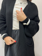 Cardigan lungo nero