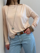 Blusa over Kontatto rosa cipria