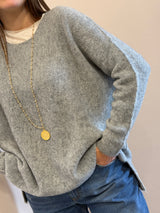Maglione a barava over grigio chiaro Kontatto