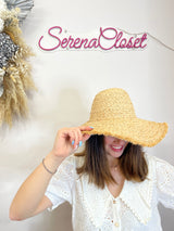 Cappello grande in raffia